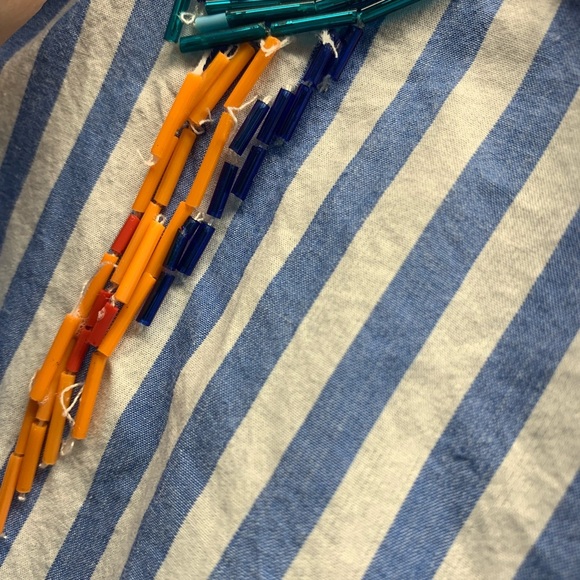 Anthropologie Maeve parrot sequin button down shirt xs/s - Picture 7 of 10